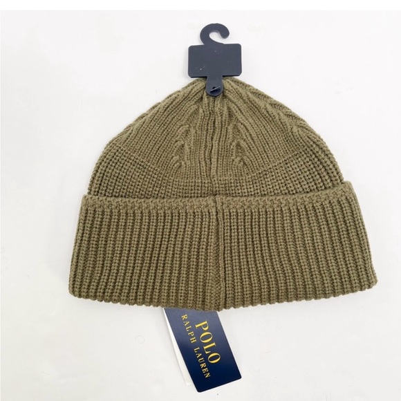 Polo Ralph Lauren 1939-40 Green US Cuffed Skullcap Beanie Hat Tiger Star NEW - Picture 6 of 10